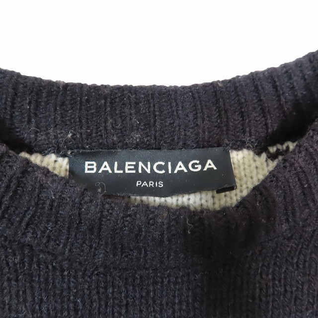 バレンシアガ BALENCIAGA ジャガードロゴ ニット セーター プル 