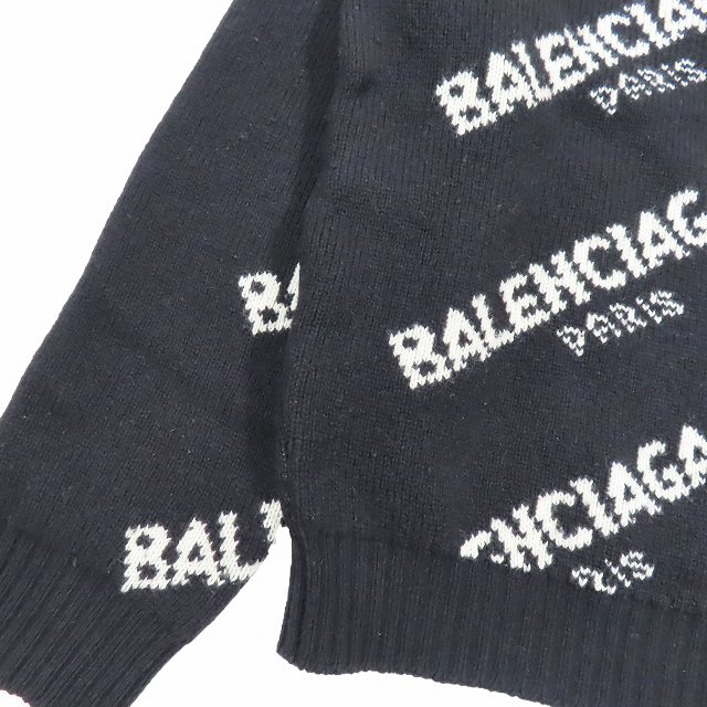 バレンシアガ BALENCIAGA ジャガードロゴ ニット セーター プル 