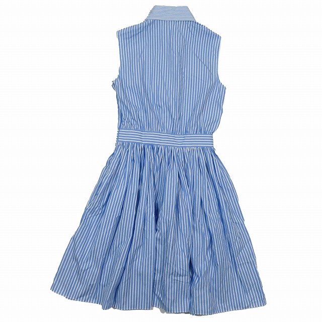 ミュウミュウ miumiu フリル ストライプ柄 シャツ ワンピース ドレス 