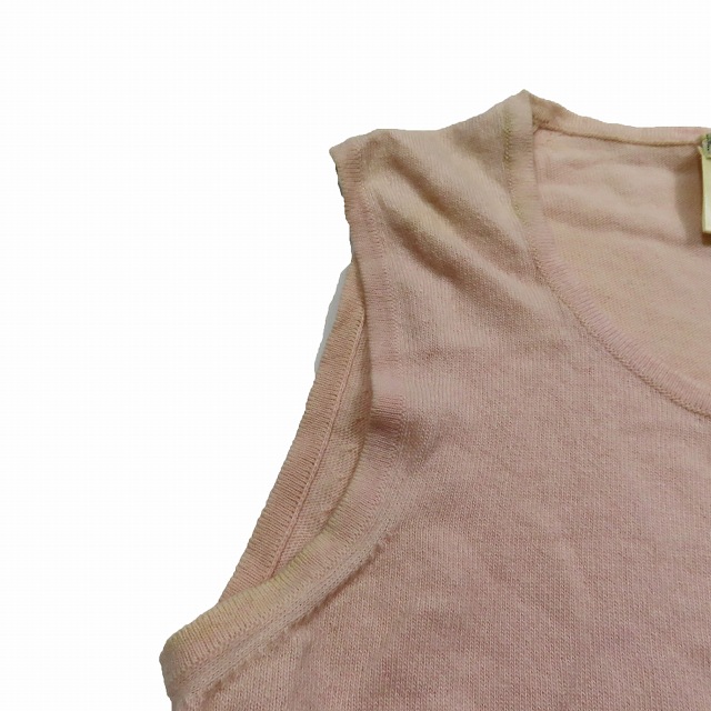03P シャネル CHANEL カシミヤ100% ニット ベスト ノースリーブ 薄  