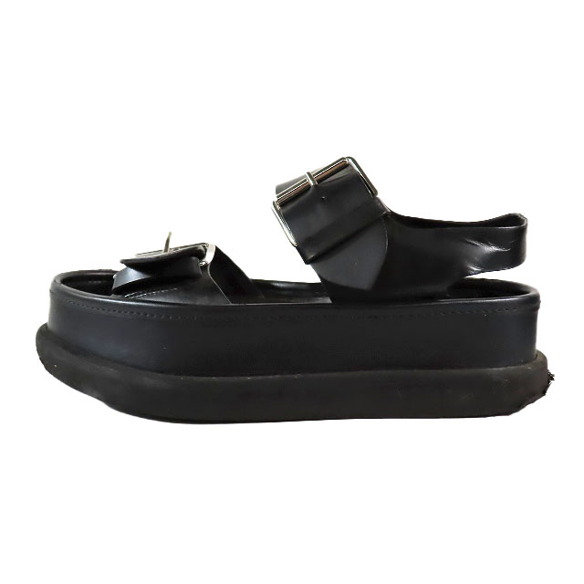 【美品】ステラマッカートニー 厚底 サンダル ウッド レザー プラットフォーム Stella McCartney STELLA MCCARTNEY ステラマッカートニー