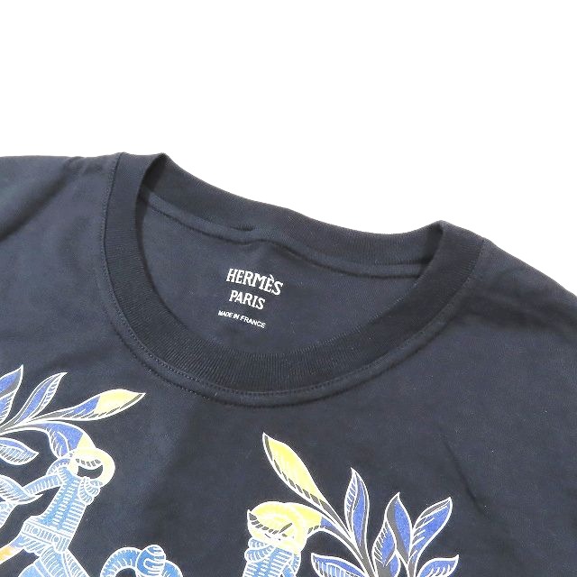 HERMES】エルメス Tシャツ 24SS カルトゥッシュ ブラック
