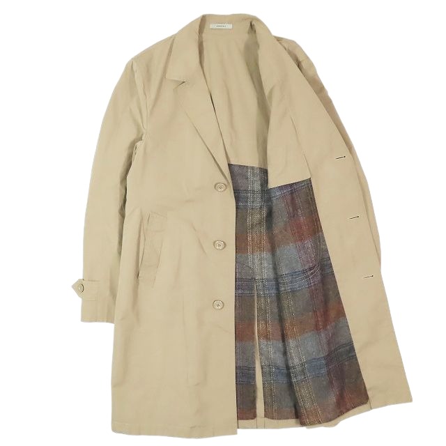 ボリオリ トレンチコート ベージュ 美品✨ ボリオリ 裏地チェック