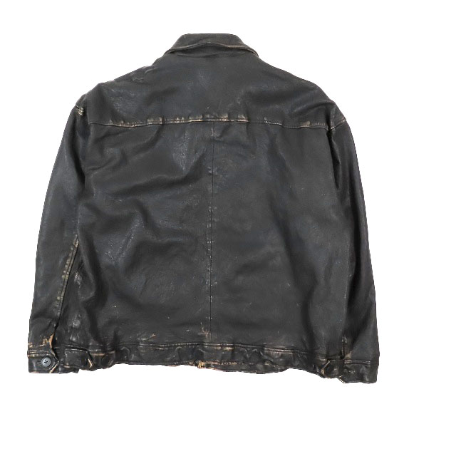 ビームス BEAMS ユーズド加工 ヴィンテージ シープレザー ジップ