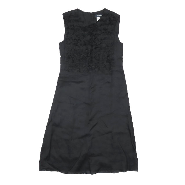 MaxMara ブラック ノースリーブ ワンピース 38 MaxMara ブラック ノースリーブ ワンピース 38