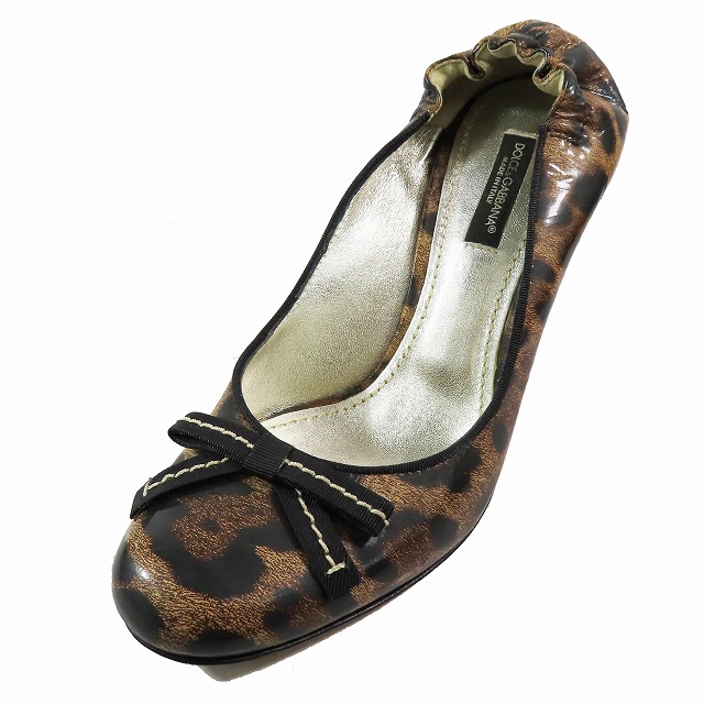 DOLCE&GABBANA ドルガバ レオパード ハイヒール パンプス 黒 ドルチェ&ガッバーナ ドルガバ DOLCE&GABBANA レオパード