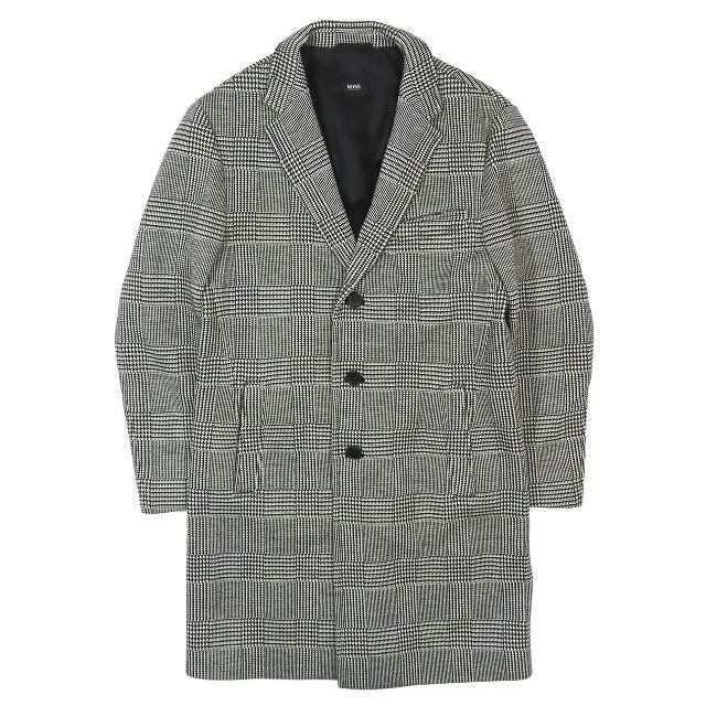 HUGO BOSS チェック柄チェスターコート