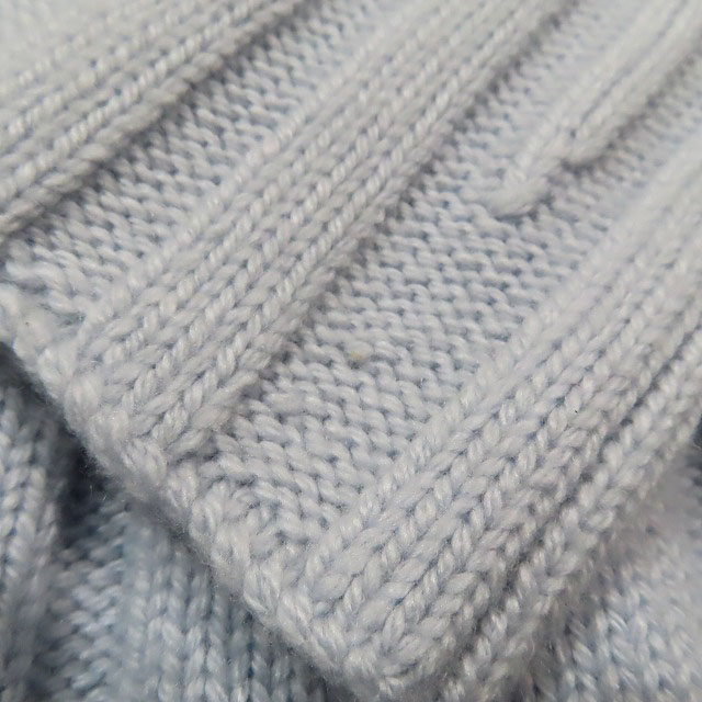 エルメス HERMES CASHMERE RIB KNIT FLARE SWEATER カシミヤ ニット セーター ボートネック 長袖 フレア 水色 ライトブルー 34 レディース エルメス HERMES CASHMERE RIB KNIT FLARE SWEATER カシミヤ