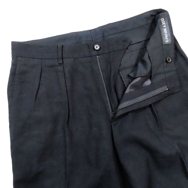 Issey miyake 00s スラックス　パンツ　リネン3 Issey miyake 00s スラックスパンツリネン3