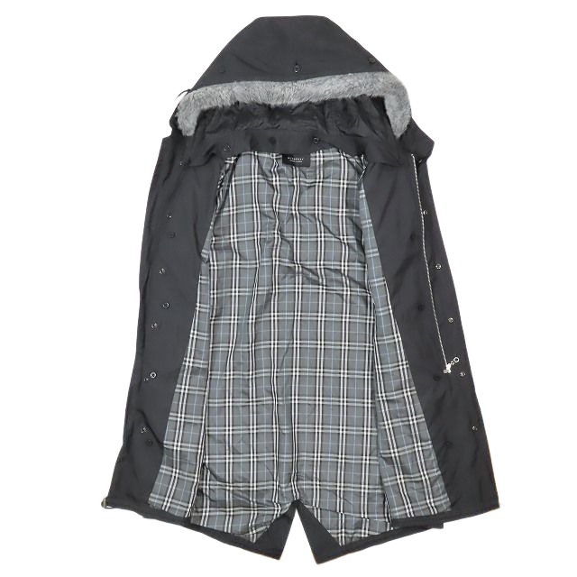 バーバリーブラックレーベル モッズコート 裏地チェック ライナー