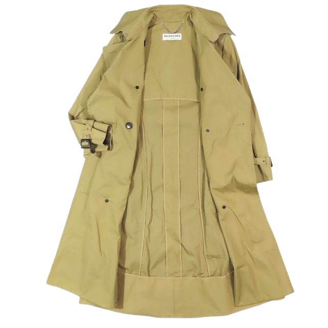【美品】BALENCIAGA ベージュ コート ○送料込○BALENCIAGA○オーバーサイズ トレンチコート (BALENCIAGA