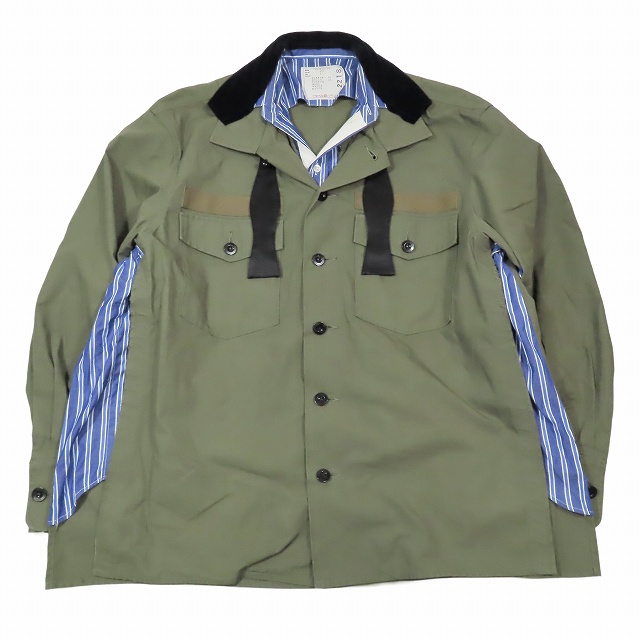 sacai 20ss レイヤードミリタリーシャツジャケット