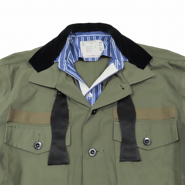 sacai 20ss レイヤードミリタリーシャツジャケット