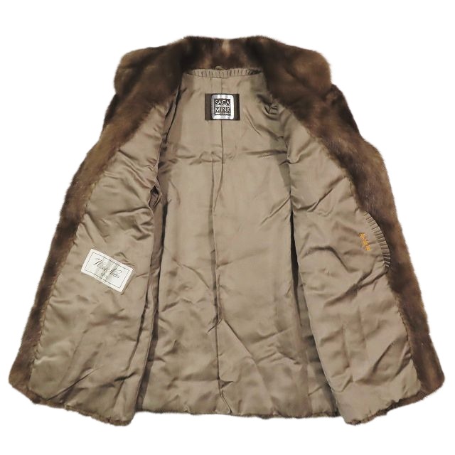 SAGA MINK サガミンク ファーコート 毛皮コート茶色 希少 銀タグ SAGA MINK サガミンク ファーコート 毛皮コート茶色 希少 銀タグ