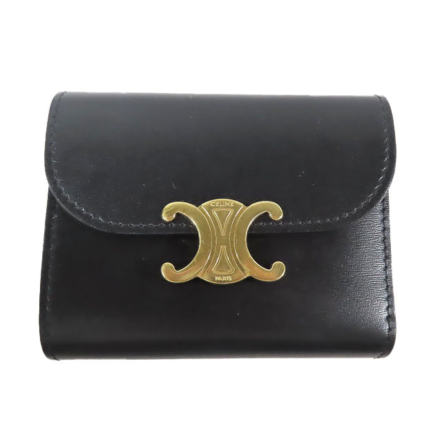 セリーヌ CELINE スモール フラップ ウォレット トリオンフ シャイニー  