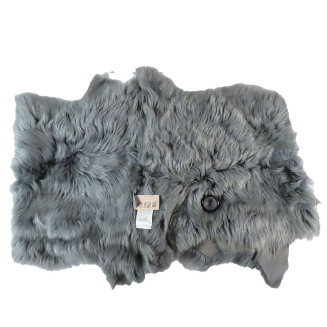 未使用　カールドノヒュー　ラムスキン　グレー　スヌード　ストール 未使用 カールドノヒュー ラムスキン グレー スヌード ストール Karl