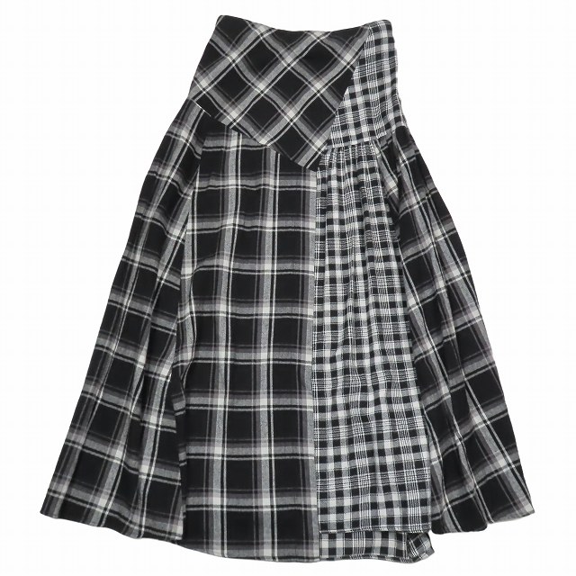 22AW アウラアイラ AULA AILA NELL CHECK SKIRT ネル チェック フレア