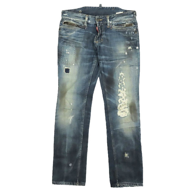 DSQUARED2 ヴィンテージ　ダメージデニム 48 グレー DSQUARED2 ヴィンテージ ダメージデニム 48 グレー