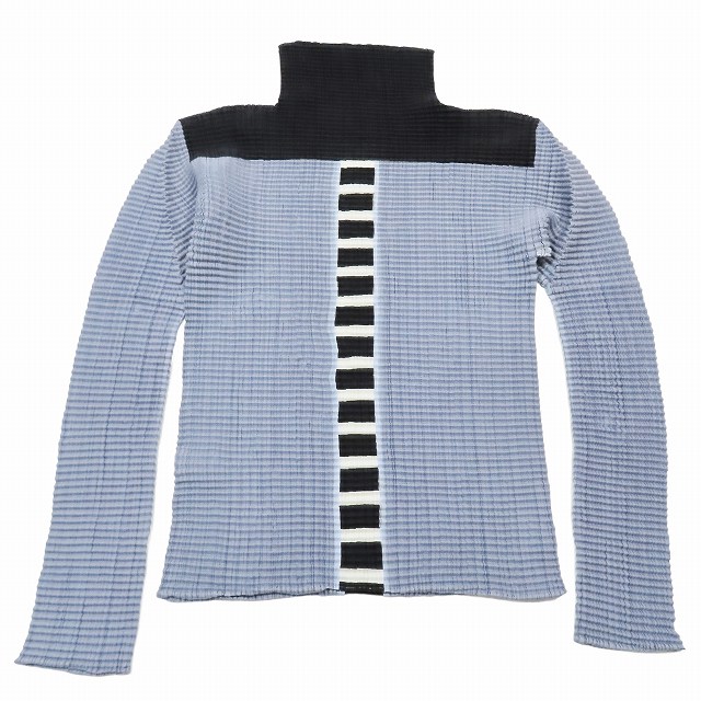 【極美品】 イッセイミヤケ アコーディオン　プリーツ　ハイネック 長袖カットソー 94AW イッセイミヤケ ISSEY MIYAKE アコーディオン プリーツ