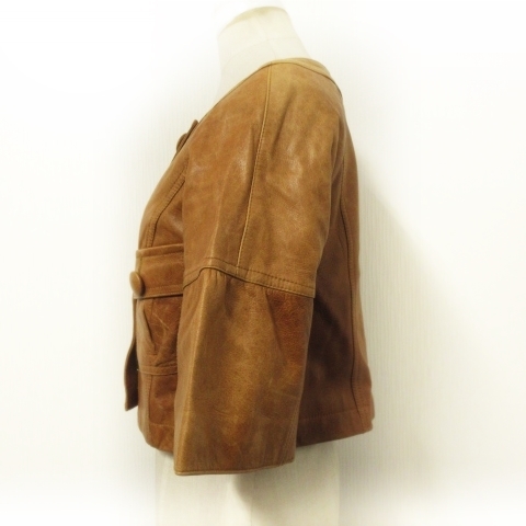 GRACE CONTINENTAL ブラウンレザージャケット グレースコンチネンタル