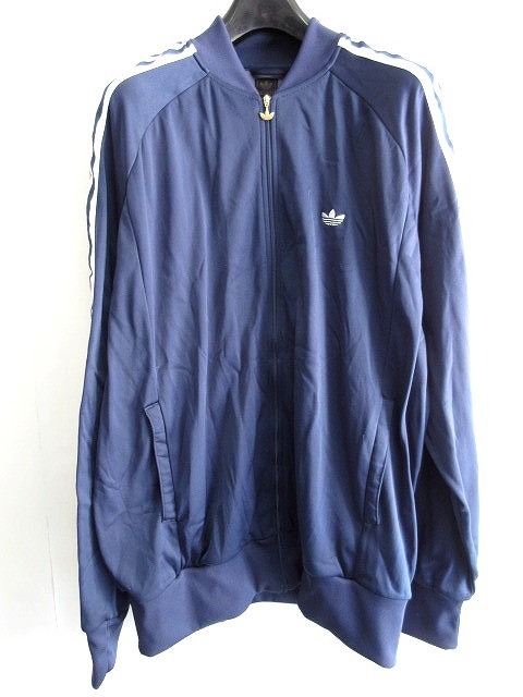 アディダス Adidas ジャージ ナイロン トラックジャケット 3ストライプ ブルー 青 M メンズ 098 ベクトルパーク