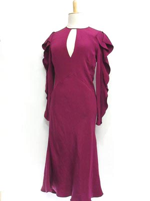 エミリオプッチ EMILIO PUCCI ワンピース ドレス 裾フレア シルク100  