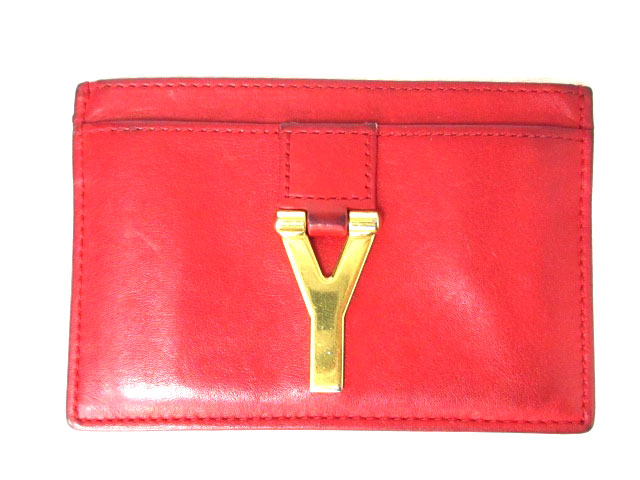 サンローラン パリ SAINT LAURENT PARIS カードケース Yライン レザー 