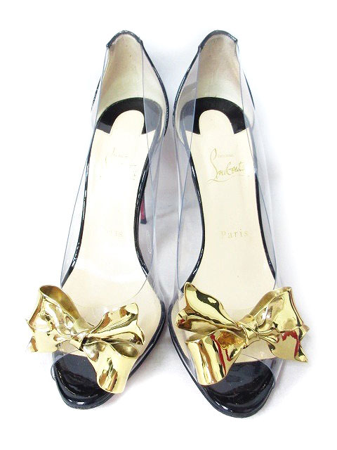 クリスチャンルブタン Christian louboutin パンプス ヒール リボン 