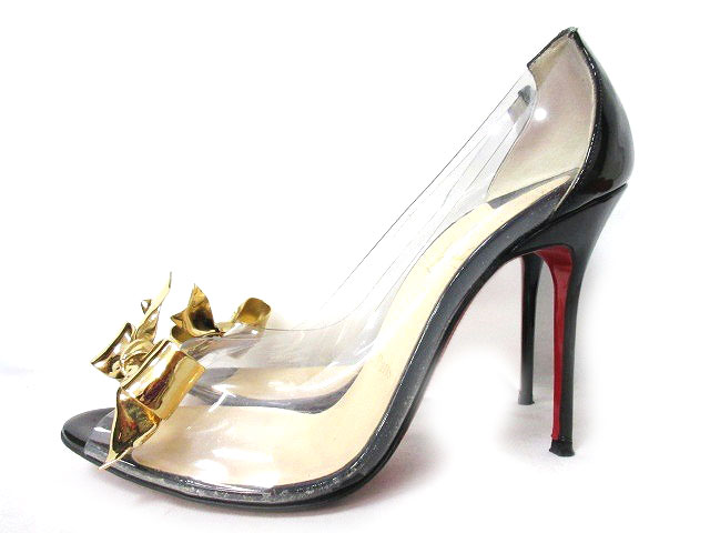 クリスチャンルブタン Christian louboutin パンプス ヒール リボン 