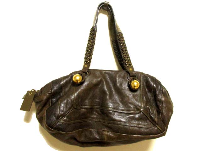 クロエ CHLOE ボストン バッグ ショルダー バッグ レザー カーキ 1116  