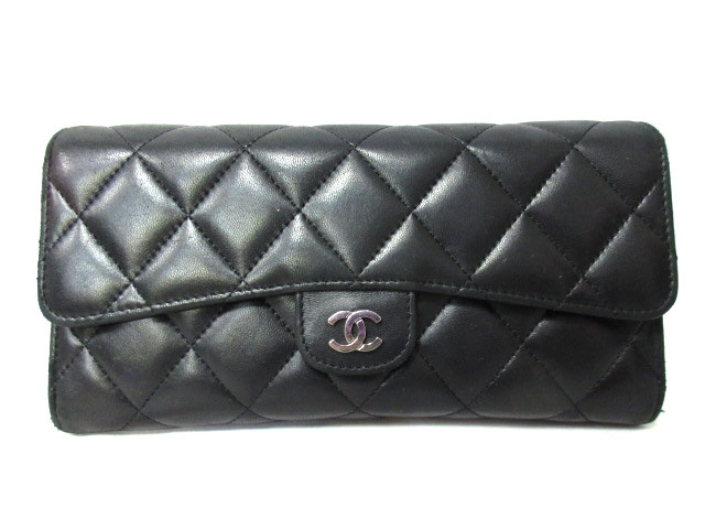シャネル CHANEL 長財布 マトラッセ ラムスキン A80758 22番台 ロング 