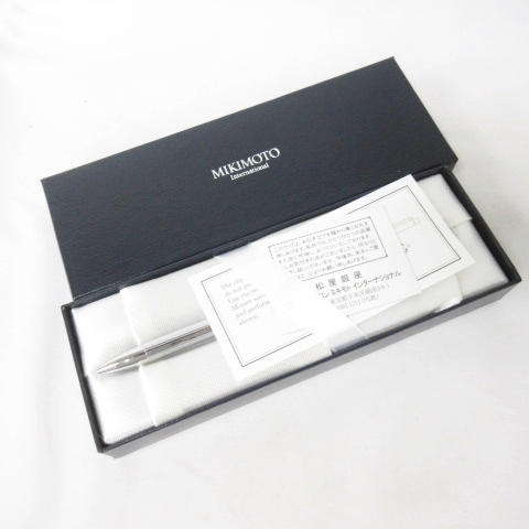 ミキモト MIKIMOTO ボールペン 回転式 パール 一粒 箱付き 美品