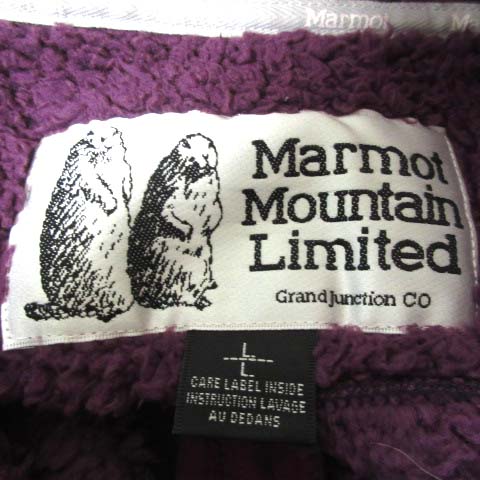 マーモット MARMOT フリース ベスト ジップアップ フーディー 紫 L 