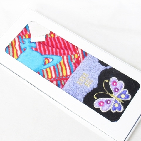 未使用品 ヴィヴィアンウエストウッド Vivienne Westwood Annasui アナスイ 2点 詰め合わせ ミニタオル ハンカチ 2枚 ギフト 箱つき 1009 レディース 098 ベクトルパーク