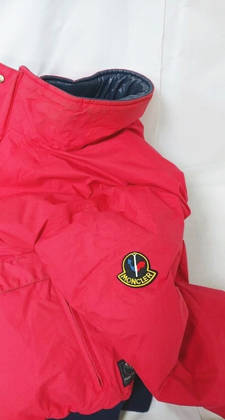 モンクレール Moncler アシックス製 Smq115 スキーウェア リバーシブル ダウン ジャケット ブルゾン 赤 紺 160 レディース 098 ベクトルパーク