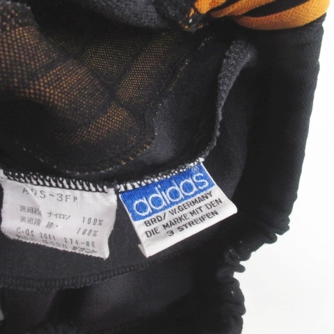 アディダス Adidas 80s デサント製 西ドイツモデル トラックパンツ ジャージ 下 黒 オレンジ 4 Vgp 0812 レディース 098 ベクトルパーク