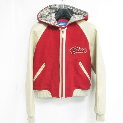 バーバリーブルーレーベル BURBERRY BLUE LABEL ブルゾン 袖レザー  