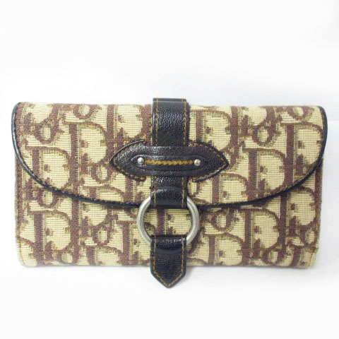クリスチャンディオール Christian Dior トロッター 長財布 ジャガード 