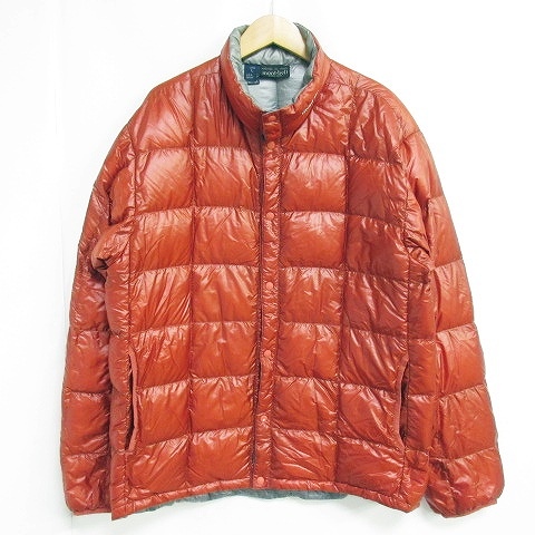 モンベル Montbell ダウンインナージャケット パッカブル バリスティック エアライト ナイロン アウトドア 収納袋付 オレンジ L Usaサイズm 0813 メンズ 098 ベクトルパーク