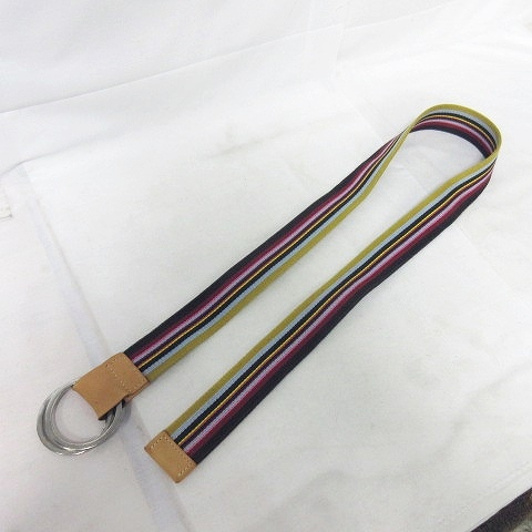 ポールスミス PAUL SMITH リングベルト マルチストライプ 日本製