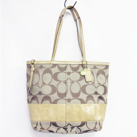 【良品】COACH コーチ トートバッグ キャンバス シグネチャー 12428 コーチ COACH シグネチャー 12428 バッグ トートバッグ
