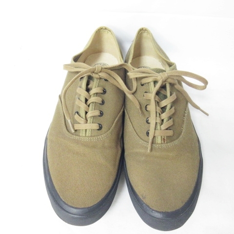 ダブルアールエル Rrl Norfolk スニーカー ローカット キャンバス レースアップ 26 5cm カーキ オリーブ 緑 05 メンズ 098 ベクトルパーク
