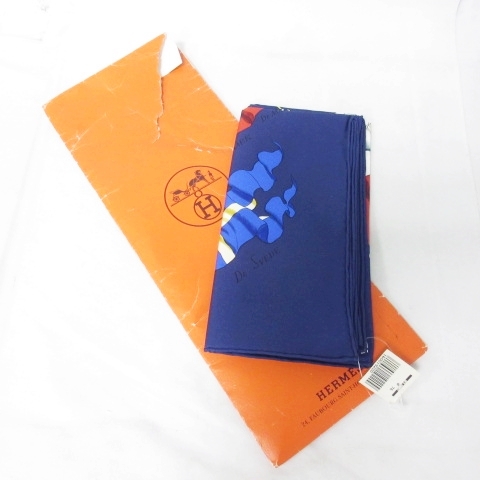 新品 エルメス HERMES スカーフ 船出　PAVOIS 船旗 シルク エルメス スカーフ カレ45 PAVOIS 船旗 SILK100% | 東京銀座の