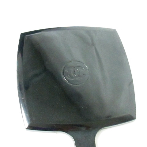 シャネル CHANEL 手鏡 ハンドミラー ココ ロゴ スクエア 四角 黒 0829