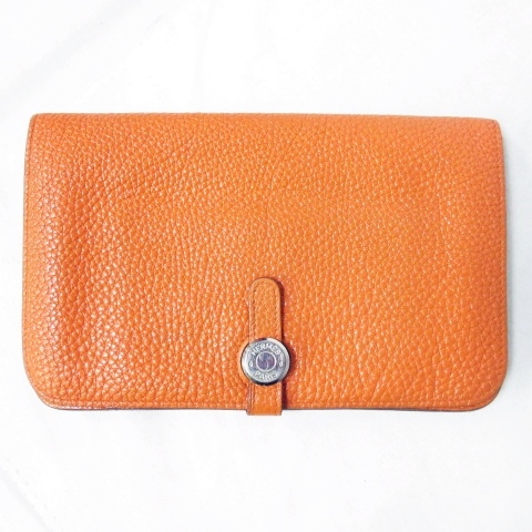 エルメス HERMES ドゴンGM □G 長財布 小銭入れ付き フラップ 二つ折り 