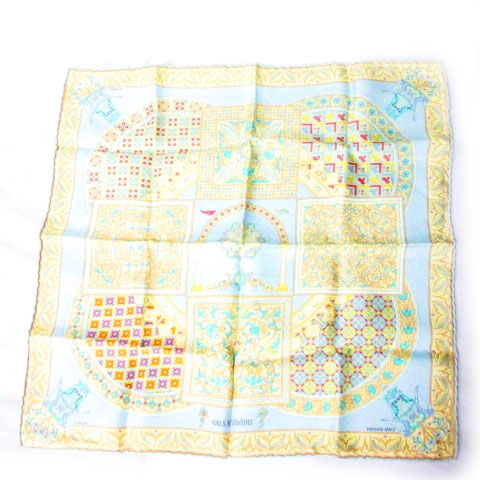 エルメス HERMES プチカレ スカーフ シルク100％ ミニ ポケットチーフ