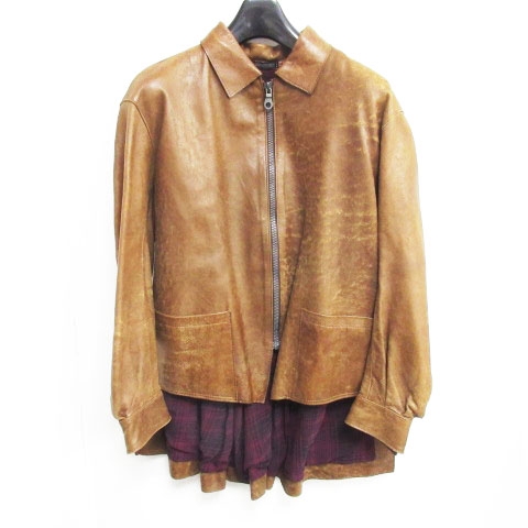 ヨウジヤマモト YOHJI YAMAMOTO レザーコート ジャケット 変形 