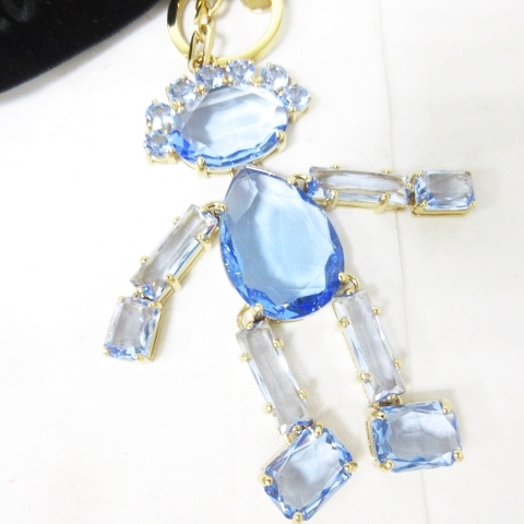 ミュウミュウ miumiu 美品 ビジュー付き チャーム バッグ キーホルダー 