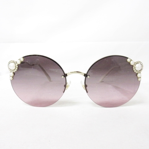 未使用品 ミュウミュウ miumiu 18SS サングラス マニエール パール  