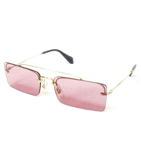ミュウミュウ miumiu 18SS 美品 サングラス スクエアフレーム SMU59T  